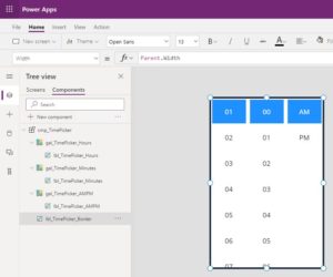 Make A Time Picker In Power Apps - Matthew Devaney
