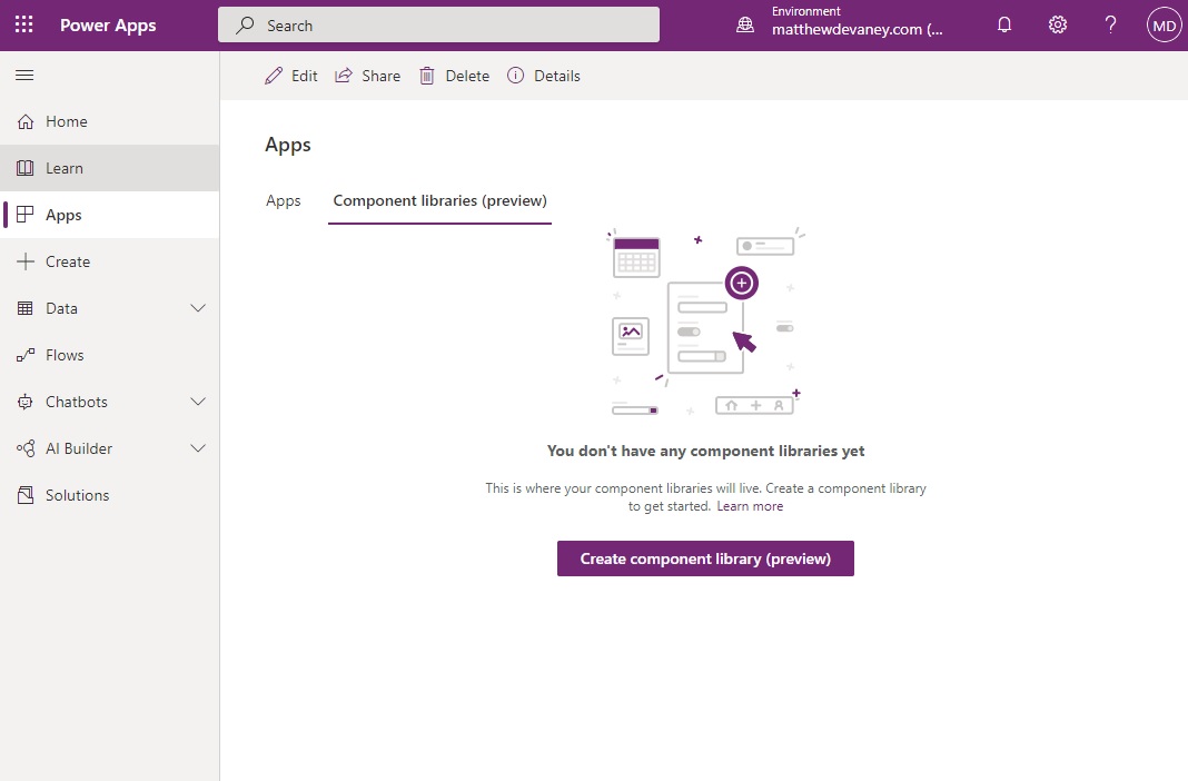 Make A Power Apps Component Library To Share And Reuse Components